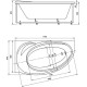 Ванна акриловая Aquatek Бетта 170 левая гидромассаж ПН с экраном BET170-0000012