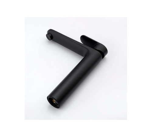 Смеситель для раковины Aquanet Ника высокий 190 мм без донного клапана матовый черный AQ1804MB