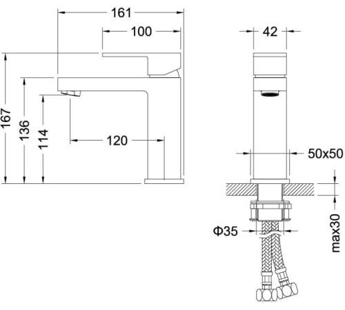 Набор смесителей Aquanet Либра Set 3 в 1 (AQ1610CR+AQ1640CR+AQ2019CR) AQ1630CR
