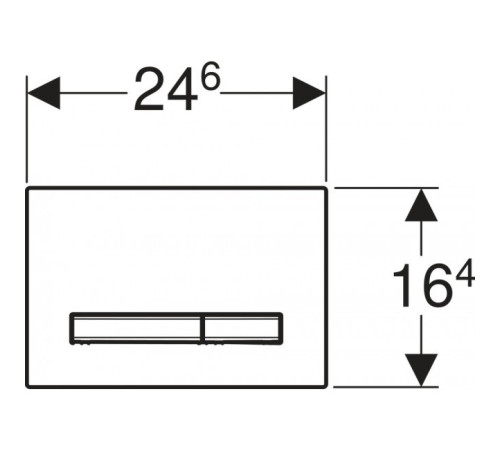 Клавиша смыва Geberit Sigma50 двойной смыв дымчатое стекло 115.788.SD.2
