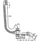 Слив-перелив для ванны Viega с цепочкой и пробкой 40/50 мм пластик 311537