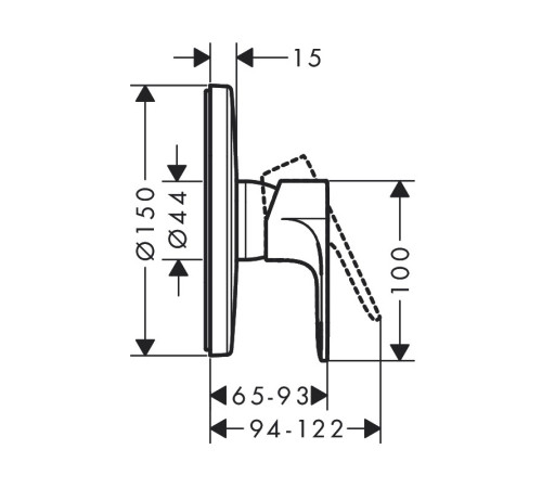 Смеситель для душа hansgrohe Rebris S скрытого монтажа комплект 72667000S