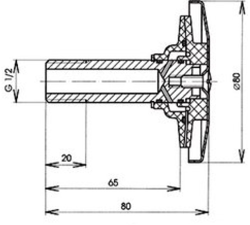 Арматура смыва для писсуара JIKA Domino T2418 9109.9.000.000.1