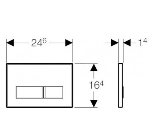 Смывная клавиша Geberit Sigma50 для двойного смыва под заполнение 115.788.00.1