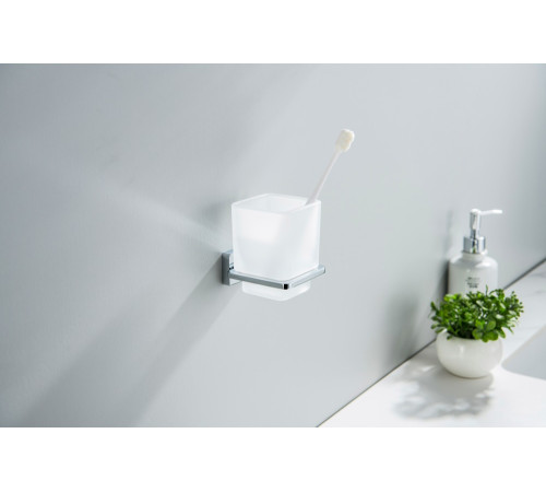 Стакан с держателем Aquanet Либра хром AQ4304CR