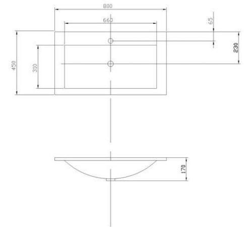 Раковина Aquaton Премьер М 800 белая 1A70493KPR010