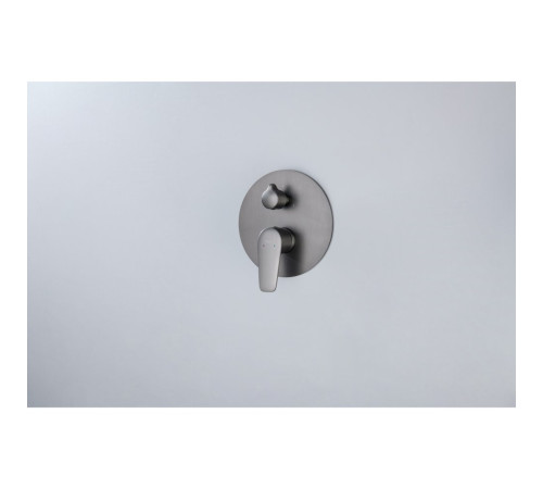 Смеситель для ванны Aquanet Бетта скрытого монтажа 3 режима оружейная сталь AQ1147BGM