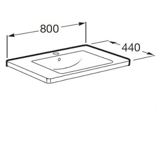Раковина мебельная Roca The Gap 80х44 см 327470000
