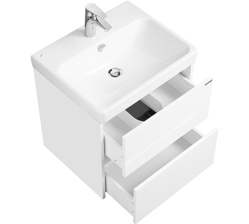 Комплект AQUATON Сканди 55 тумба Белый, раковина Адриана 55 1A2517K0SD010