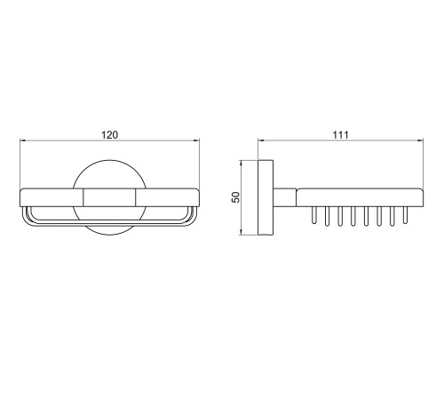 Мыльница-решетка Aquanet БЕТТА оружейная сталь AQ4633BGM