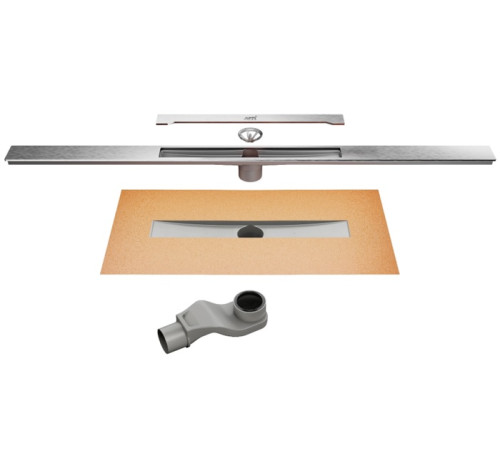 Трап для душа линейный Hüppe Studio Istanbul 100 см серебро матовое 47H0034000000011