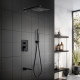 Душевой комплект 4 в 1 Aquanet ЛИРА 3 режима матовый черный AQ1473MB