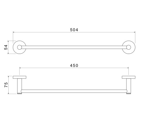 Полотенцедержатель Aquanet Europa 450 мм шлифованное золото AQ4120BG
