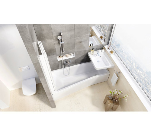 Лейка душевая RAVAK Air 959.10 1 режим 120 мм белая X07P351