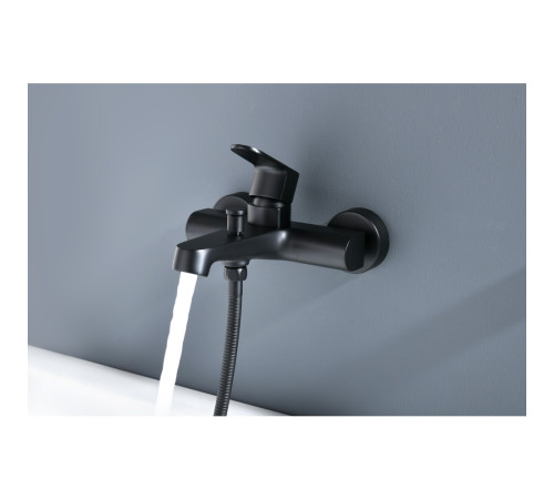 Смеситель для ванны Aquanet Oberon матовый черный AQ1240MB