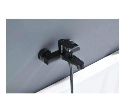 Смеситель для ванны Aquanet Oberon матовый черный AQ1240MB