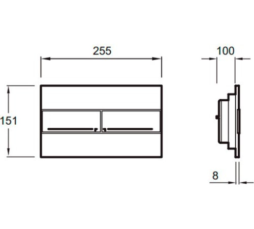 Панель смыва Jacob Delafon двойной смыв белый E4316-00