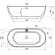 Ванна акриловая RAVAK Freedom 169х80 см отдельностоящая со сливом XC00100020