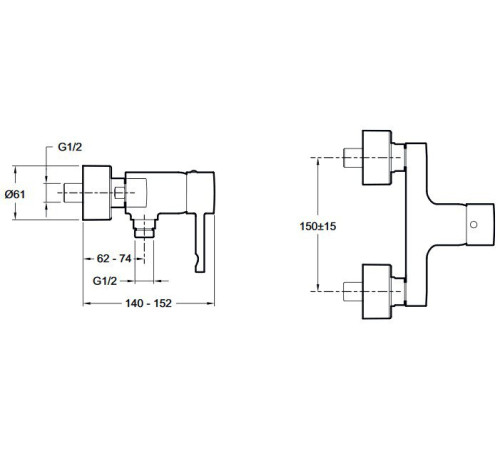 Смеситель для душа Jacob Delafon Cuff E45533-CP