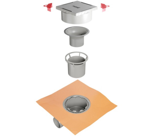 Трап для душа Huppe Master S 10х10 см серебро матовое 47H0026000000005