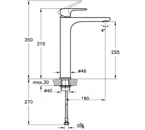 Смеситель для раковины-чаши VitrA Root Round хром A42707EXP