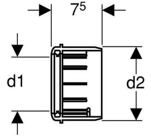 Переходная муфта Geberit PE d90/110 мм 367.928.16.1