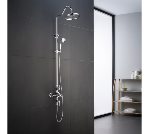 Душевая система Aquanet Классик AQ2563CR термостатическая со смесителем для душа 220 мм хром AQ2563CR
