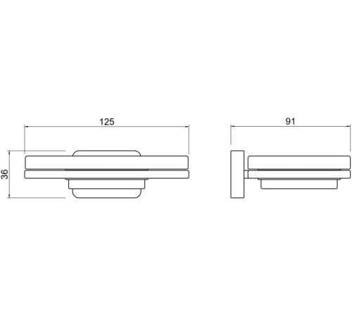 Мыльница Aquanet Либра хром AQ4303CR