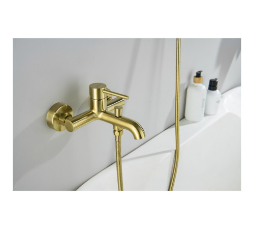 Смеситель для ванны Aquanet Европа AQ1340BG шлифованное золото AQ1340BG