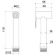 Гигиеническая лейка Aquanet матовый черный AQ2057MB
