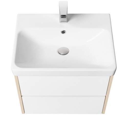 Тумба-умывальник с раковиной Aquaton Сканди 70 Белый / Дуб Верона 1A2518K0SDB20