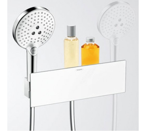 Шланговое подсоединение с полкой и держателем hansgrohe FixFit Porter 300 белый/хром 26456400