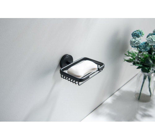Мыльница-решетка Aquanet БЕТТА матовый черный AQ4633MB