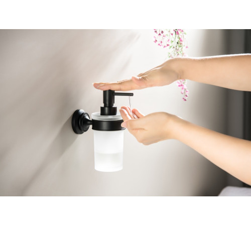 Дозатор для жидкого мыла Aquatek Классик матовый черный AQ4505MB