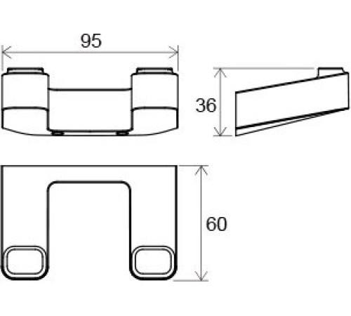 Крючок двойной RAVAK 10° TD 100.00 X07P352