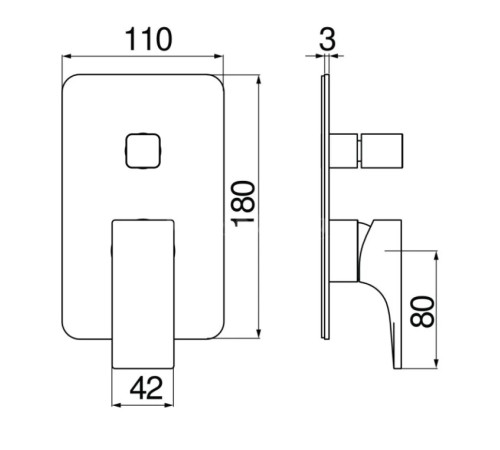 Смеситель для ванны Nobili Seven SE124100BM комплект матовый черный SE124100BM
