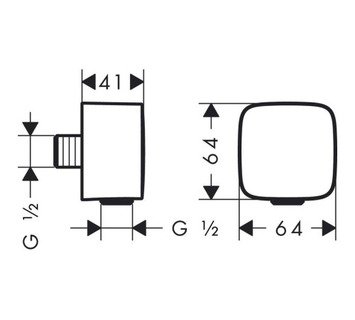 Шланговое подсоединение hansgrohe FixFit 26457000