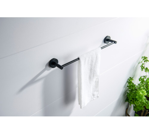 Полотенцедержатель Aquanet Europa 450 мм матовый черный AQ4120MB