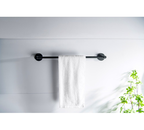 Полотенцедержатель Aquanet Europa 450 мм матовый черный AQ4120MB