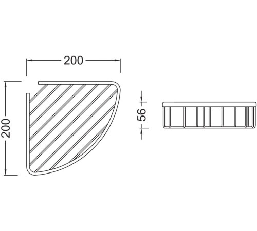 Полка угловая Aquanet хром AQ4906CR