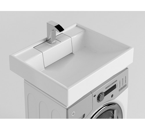 Раковина Aquaton Рейн 600 белая на стиральную машину 1A72103KRW010