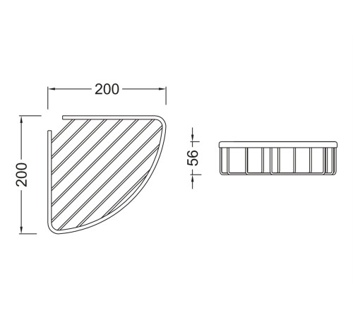 Полка угловая Aquanet шлифованное золото AQ4906BG