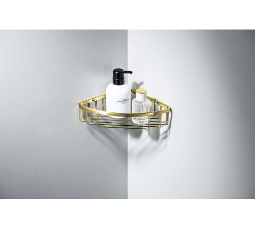 Полка угловая Aquanet шлифованное золото AQ4906BG