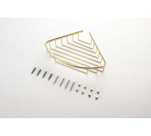 Полка угловая Aquanet шлифованное золото AQ4906BG