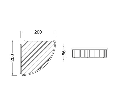 Полка угловая Aquanet шлифованное золото AQ4906BG