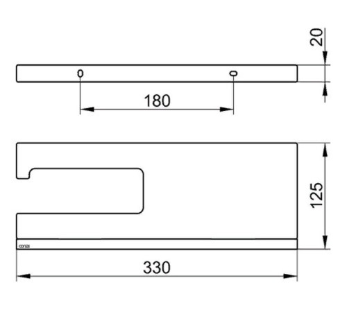 Держатель для туалетной бумаги с полочкой KEUCO EDITION 90 Square хром дымчатое стекло 19173018000