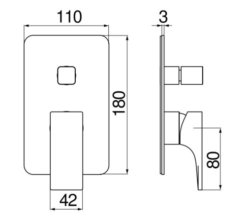 Смеситель для ванны Nobili Seven SE124100/ECR внешняя часть хром SE124100/ECR