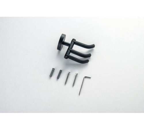 Крючок тройной Aquanet БЕТТА матовый черный AQ4632MB