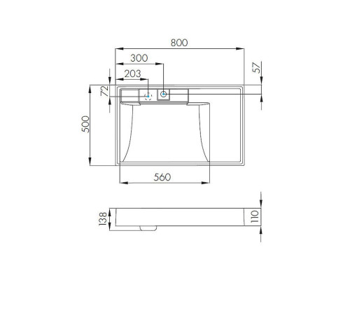 Раковина Aquaton Рейн 80 белая 1A72113KRW010