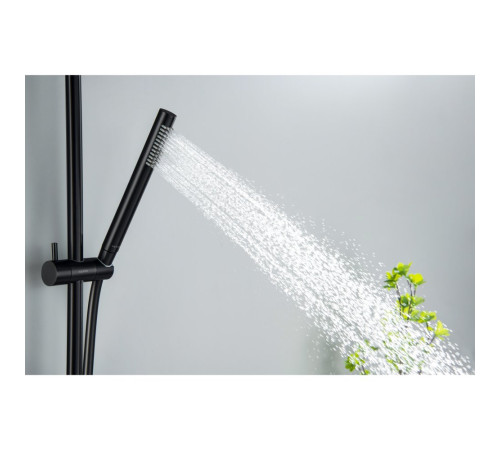 Душевой гарнитур Aquanet Европа 1jet 65 см матовый черный AQ2012MB